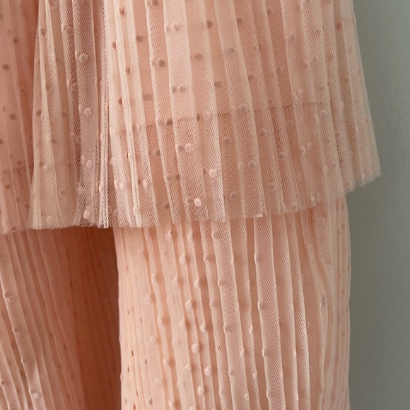 DR2 Pink Dotted Tiered Midi Skirt - Picture 3 of 4